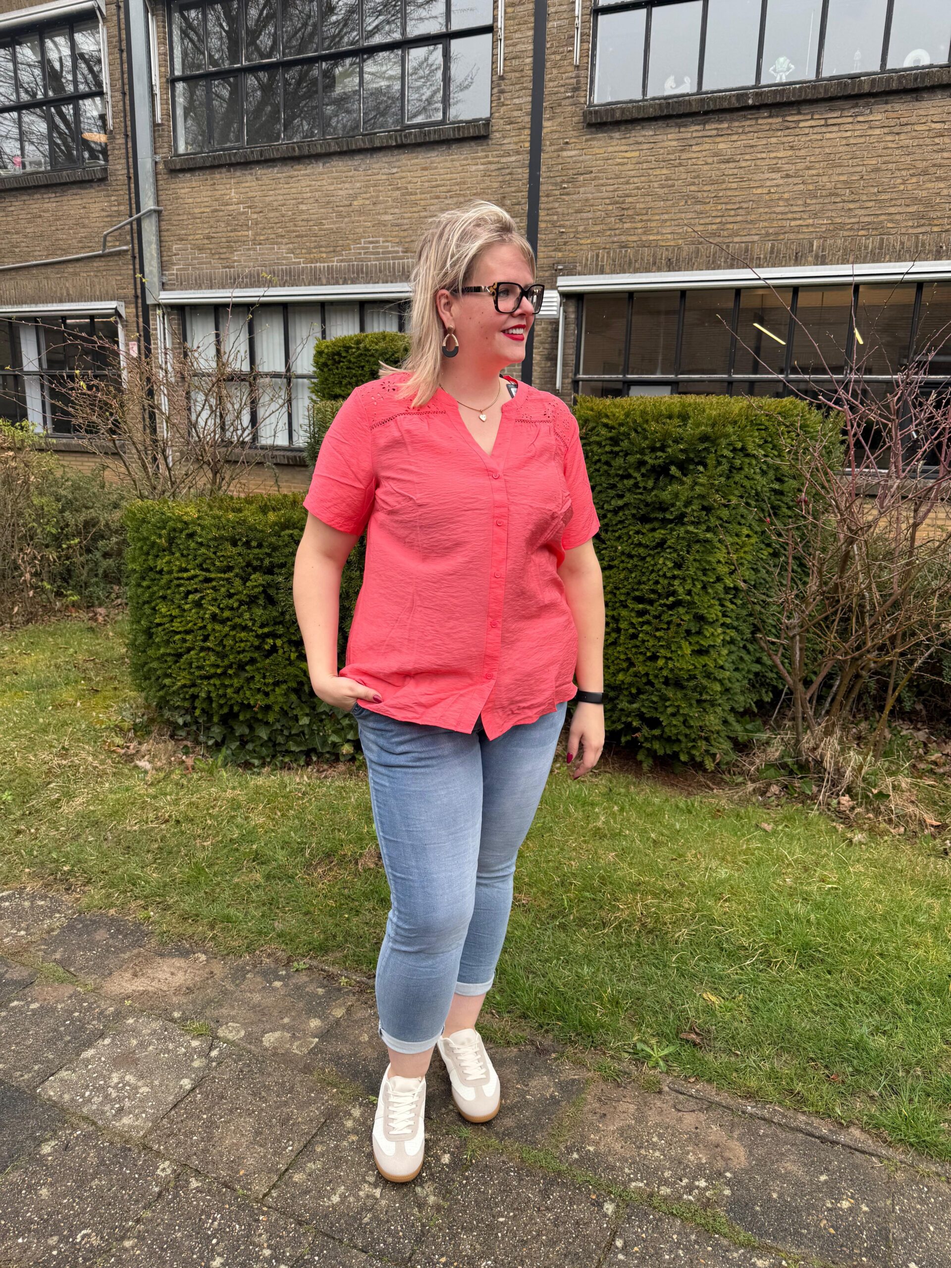 Vero Moda Curve Top Koraal