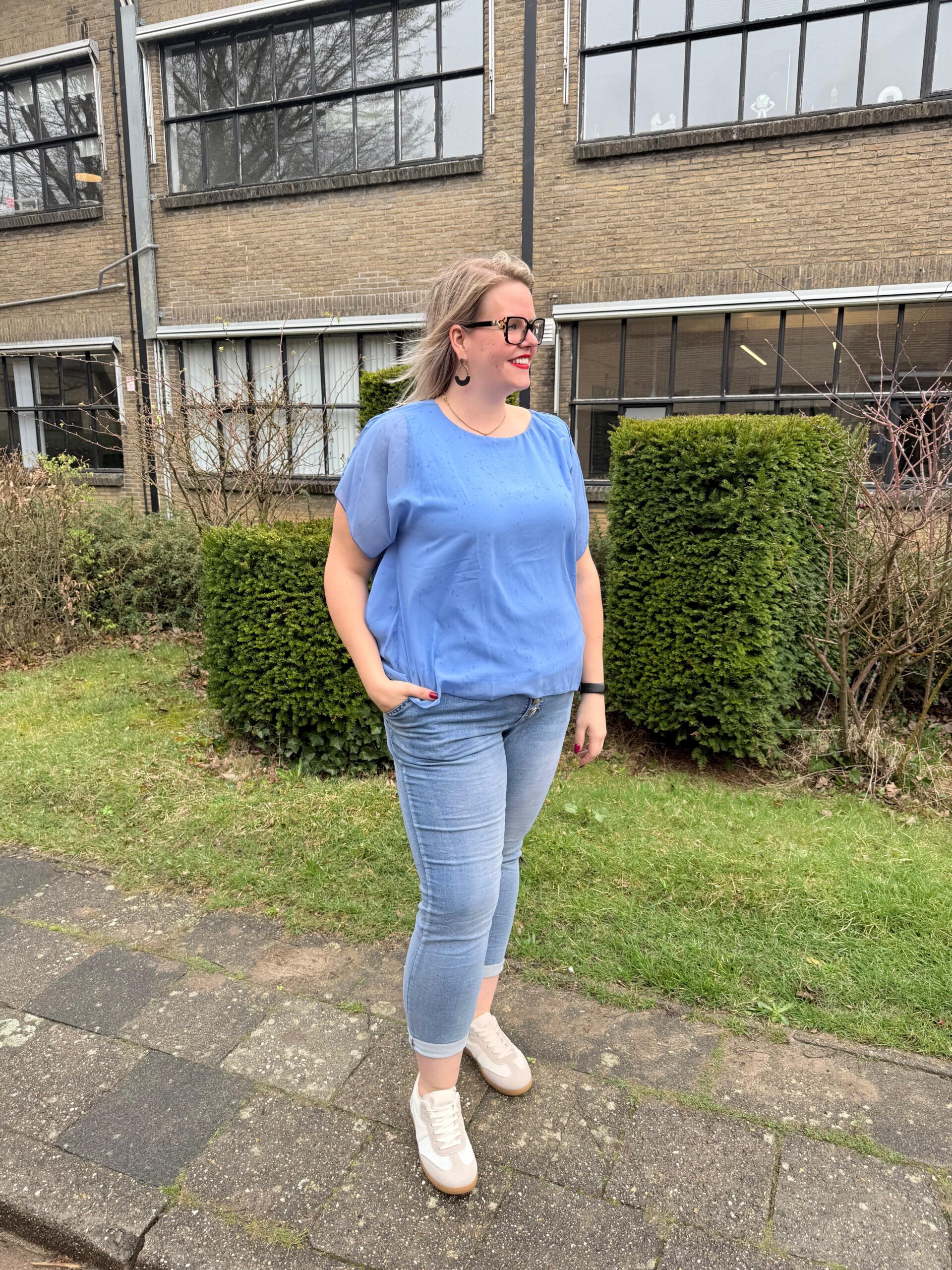 Only Carmakoma Top Blauw