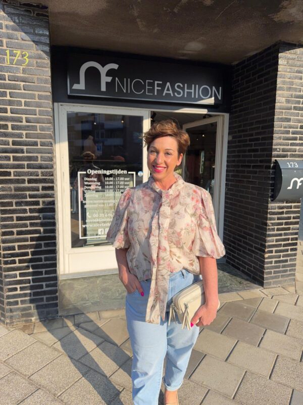 NF Bloemen Blouse roze
