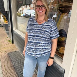 Only Carmakoma Top Print Blauw