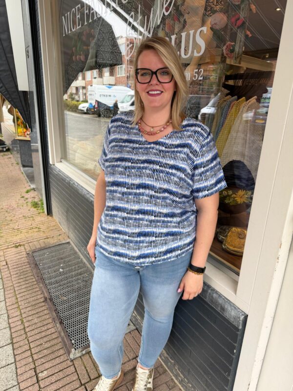 Only Carmakoma Top Print Blauw