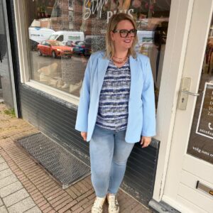 NF Blazer Plus size licht blauw
