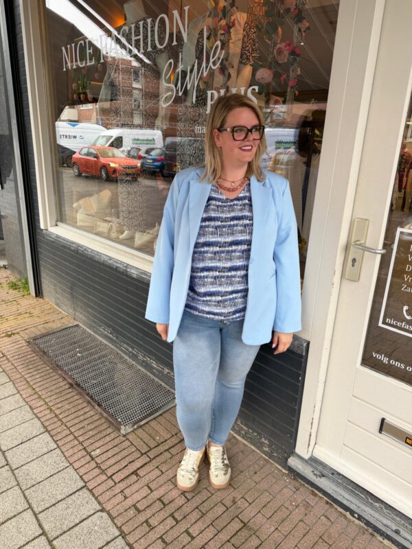 NF Blazer Plus size licht blauw