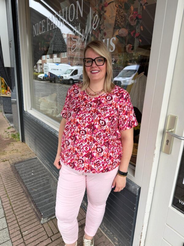 Only Carmakoma Top Print Roze