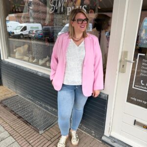 NF Blazer Plus size licht roze