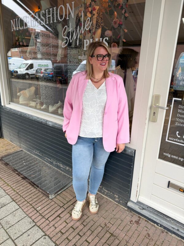 NF Blazer Plus size licht roze