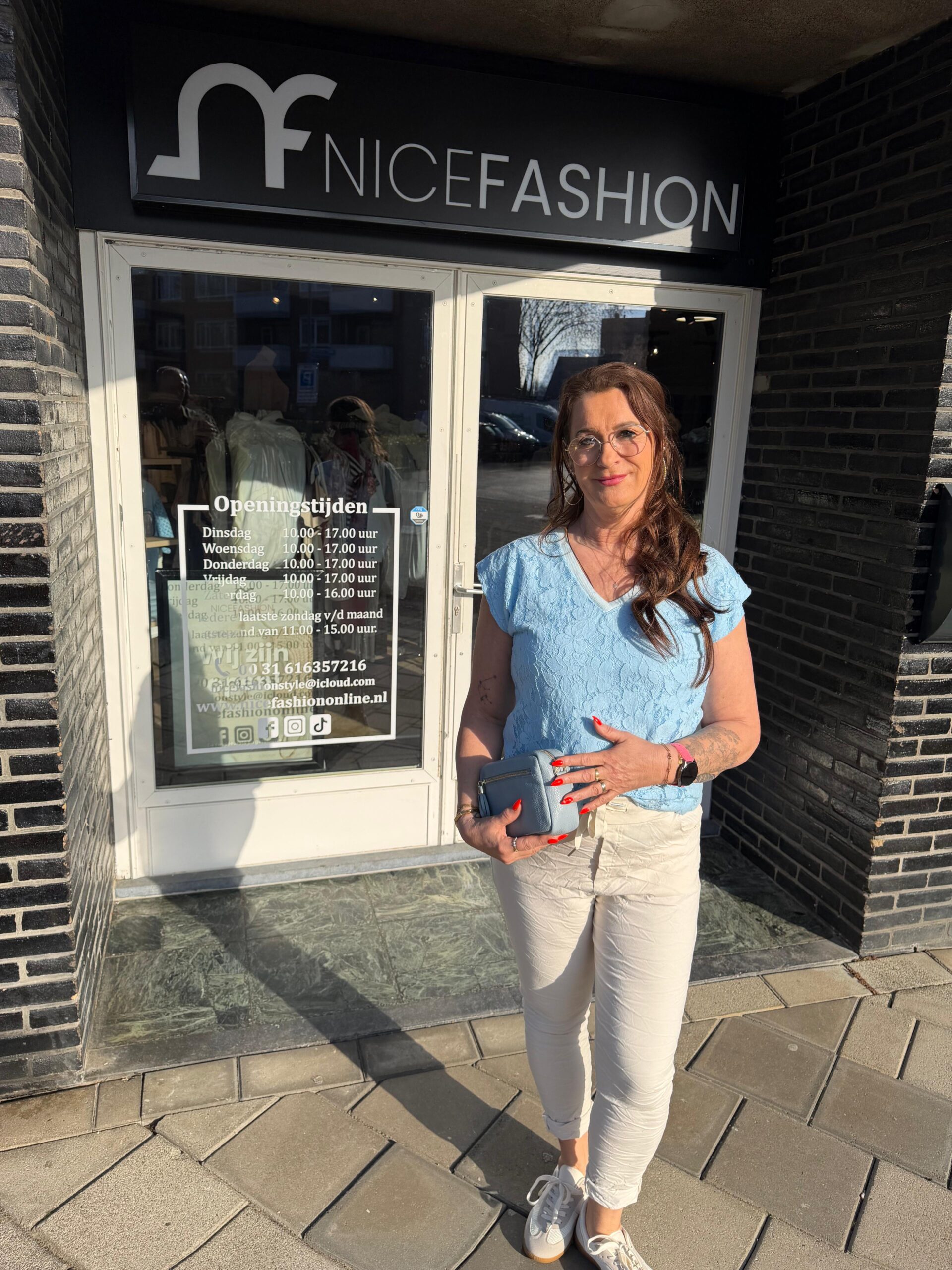 NF Top Kant Licht Blauw