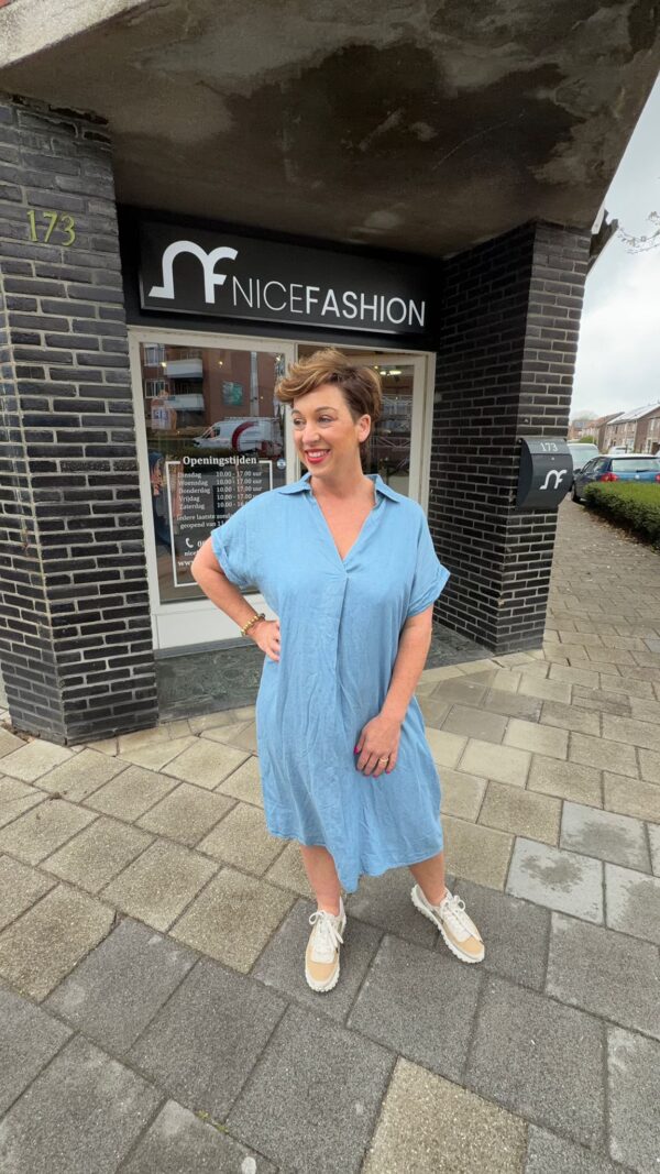 NF Jeans Jurk Maaike licht blauw