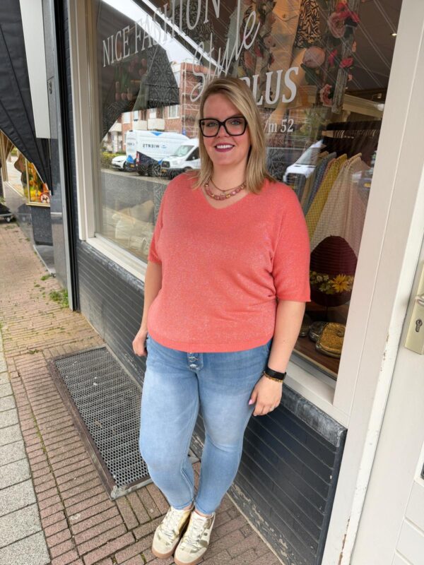 Triple Nine Vleermuis Trui oranje glitter