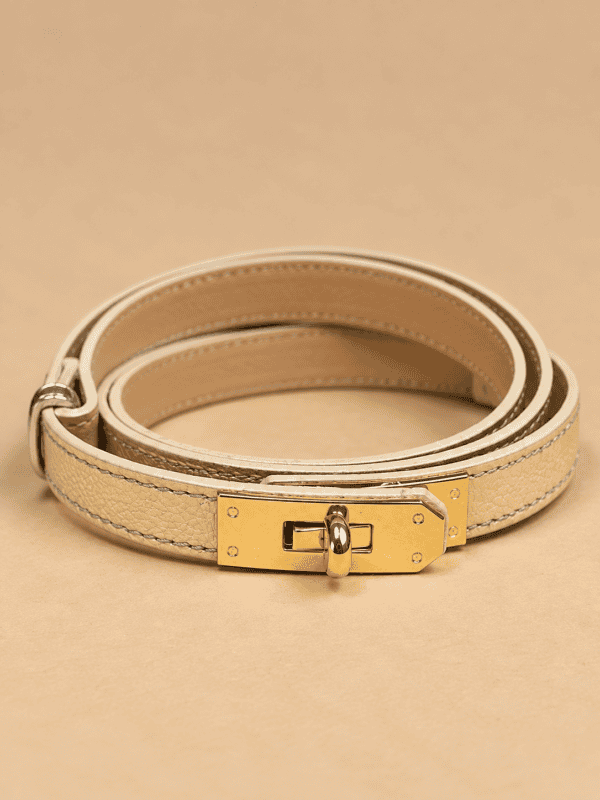 NF Lederen Riem met goudkleurige gesp – verstelbaar